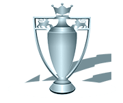 An award-style emblem showing the Premier League champions trophy
