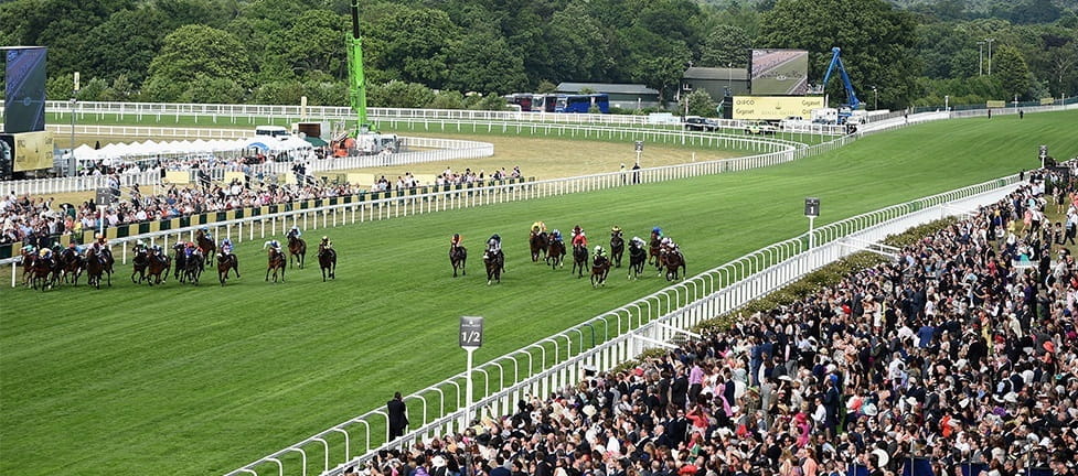 A view of the Ascot Race Course during the famous Ascot festival